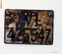 numar inmatriculare WEHRMACHT LUFTWAFFE GERMAN WL militar german foarte rar cu stampila foto