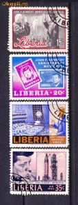 Timbre Liberia 1966 Memorialul Kennedy foto