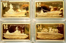A.283 MALAWI 5 KWACHA 2005 SET 4 PIESE NAVE RAZBOI PROOF foto