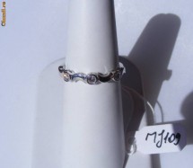 Verigheta aur 14k, 1.8g, montura bezel cu 3 BRILIANTE VS de 2,5 mm foto