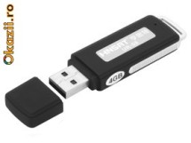 Mini Reportofon Profesional ascuns in Stick USB/Breloc 4GB memorie foto