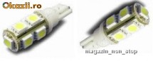 Set Led pozitie T10, W5W cu 9 smd-uri Pozitie Plafoniera Numar foto