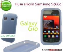 HUSA BLUE SILICON SAMSUNG S5660 GALAXY GIO - TRANSPORT GRATUIT foto