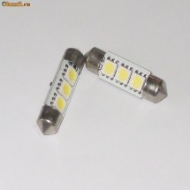 Bec led auto sofit, festoon 36 mm 3 smd 5050, led auto, leduri auto foto