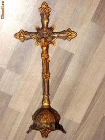 SUPERB CRUCIFIX DIN ALAMA BRUNATA foto