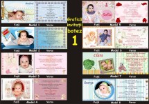 Invitatii botez personalizate foto