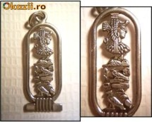 Medalion - CARTUS  CLEOPATRA - argint, Egipt foto