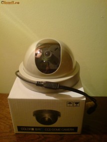 Camera supraveghere Dome alb-negru foto