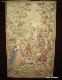 SUPERBA TAPISERIE CUSUTA IN RELIEF - PROVENIENTA ANGLIA foto