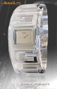 Ceas dama elegant GUESS G-PLAQUE ORIGINAL nou cu eticheta in cutie cu certificat de garantie CADOUL IDEAL PENTRU ORICE FEMEIE pret magazin 190 euro foto