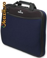 Geanta laptop MANHATTAN Premium 15.4 Neagra/Albastru, 438995 foto