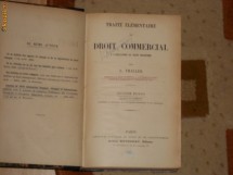 E.THALLER--TRATAT ELEMENTAR DE DREPT COMERCIAL-1899-IN FRANCEZA,IN COTOR DE PIELE. PIELE foto