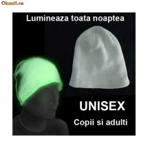 Caciula fosforescenta glow in the dark , lumineaza in intuneric si se reincarca foto