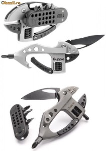 cutit briceag unealta multifunctionala patent CRKT Guppie multitool nou sigilat certificat garantie. made in USA foto