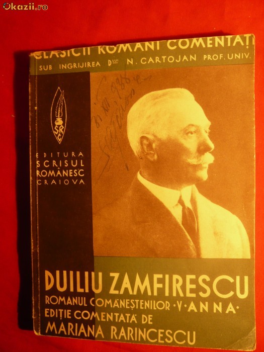 DUILIU ZAMFIRESCU ''Romanul Comanestenilor -Anna''1938 foto mare