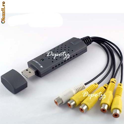PLACA DE CAPTURA USB DVR SUPRAVEGHERE EASYCAP 4 CANALE foto mare
