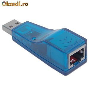 Adaptor USB LAN RJ45 foto mare