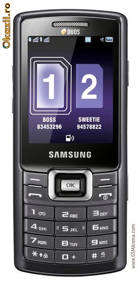 1055 Мобильный телефон Samsung GT-C5212 black.