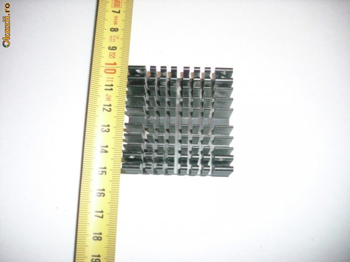 radiator 5cm aluminiu negru (nu cooler faner) foto mare