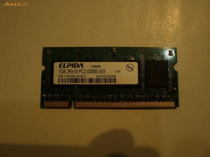 Memorie RAM Laptop - 1Gb DDR2 foto mare