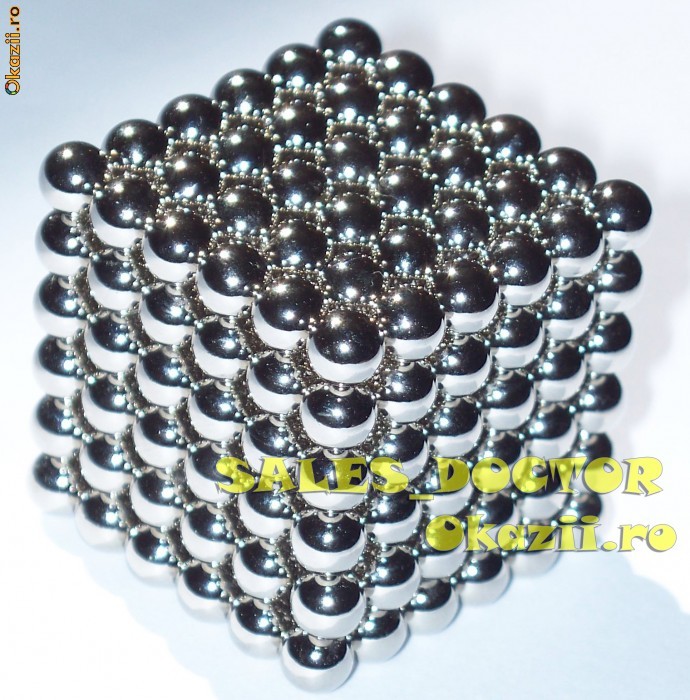 Neocube in Romania! Puzzle nr.1 nanodots! 216+4 magneti Neodim.Bile magnetice, neocub, magnet foto mare