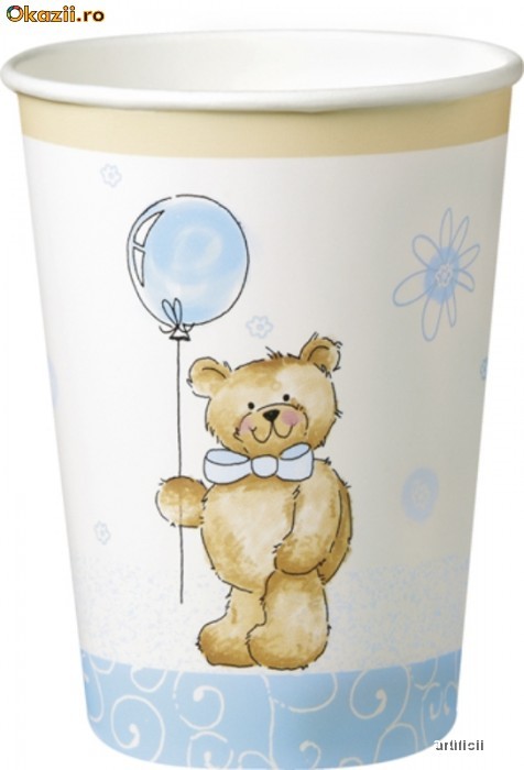 Set de 10 pahare TEDDY BEAR BLUE foto mare