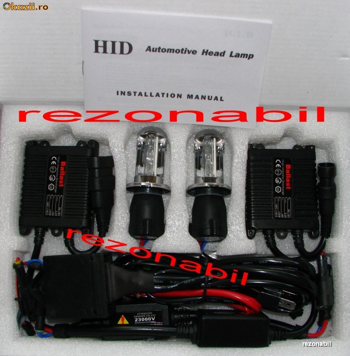 Xenon H4 bixenon slim. H4 35w 6000k. Garantie indiferent unde se monteaza. foto mare