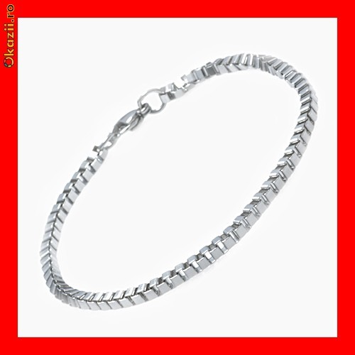 Bratara Subtire Model Unisex Otel Inox BSS-229 foto mare