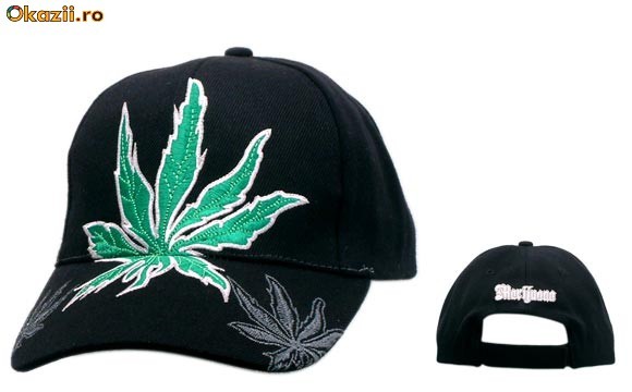 Sapca, Sepci, brodate, model MariJuana, marime universala, inchidere Velcro ! foto mare