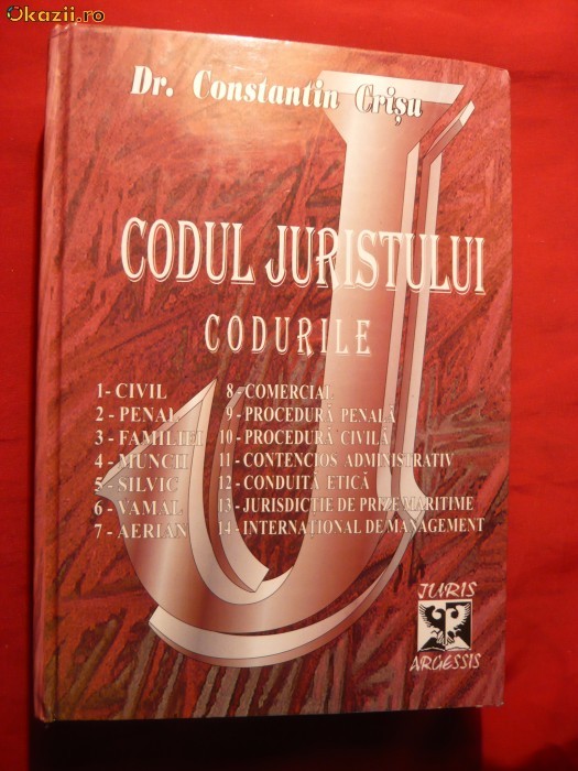 Dr.Ctin Crisu - Codul Juristului -2002 foto mare