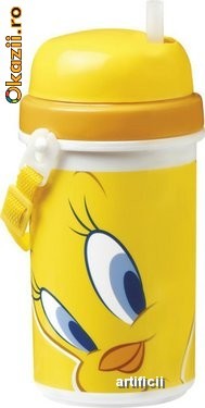 Bidon din plastic 47,5cl TWEETY YELLOW foto mare