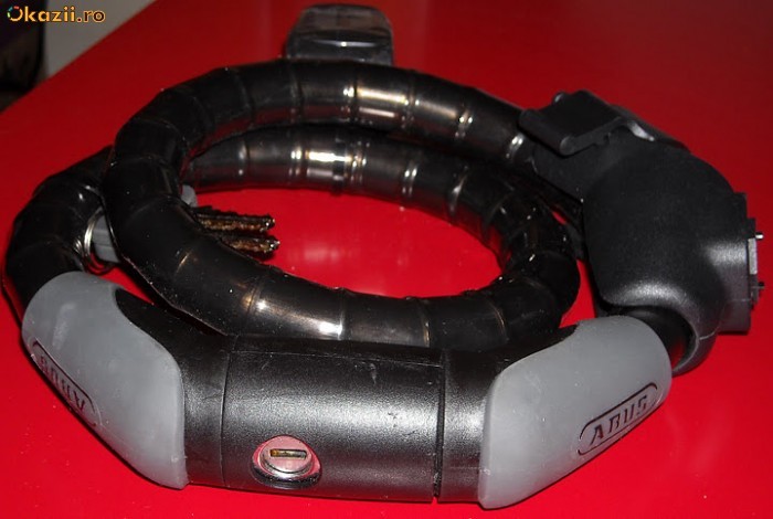 REDUCERE ! ANTIFURT CU CHEIE PENTRU BICICLETA / MOTOCICLETA , MARCA ABUS, IMPORT GERMANIA ! foto mare