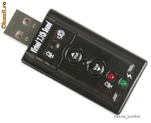Placa de Sunet Externa Virtual 7.1 Virtual 3D Sound Channel +++livrare gratuita+++ foto mare