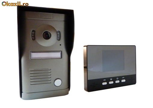 Set Videointerfon Color cu Ecran TFT-LCD 3.5 si Stocare Imagini foto mare