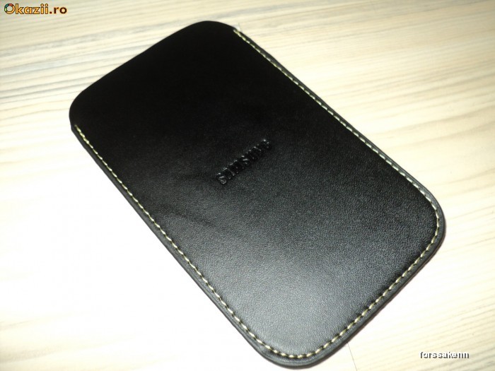 Husa Samsung Galaxy S2 i9100 Piele Neagra Produs NOU Original foto mare