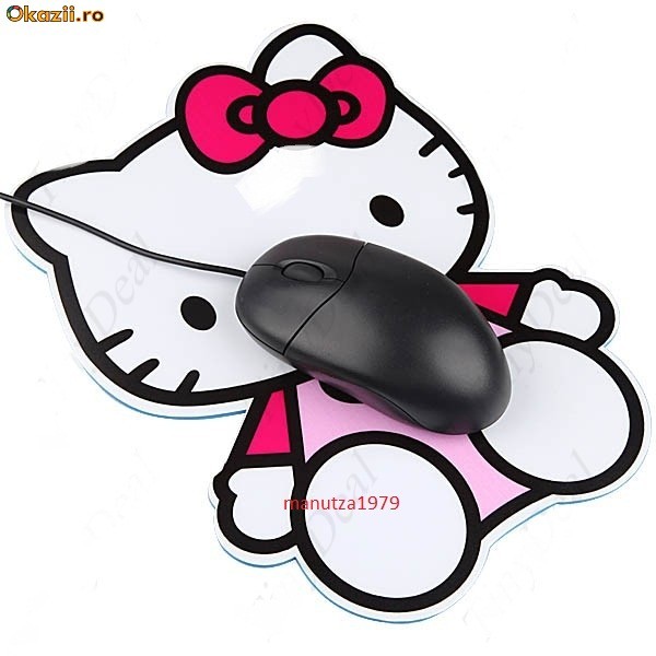 NOU MOUSE PAD HELLO KITTY  2 MODELE FRUMOASE , CALITATE SUPERIOARA 100% PRODUS NOU foto mare