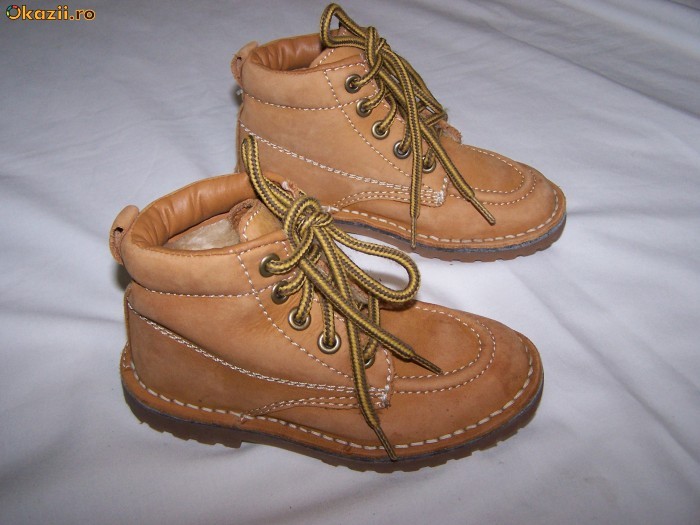 CA NOI! Ghete/bocanci piele , unisex, BAREN-SCHUHE nr.25 foto mare
