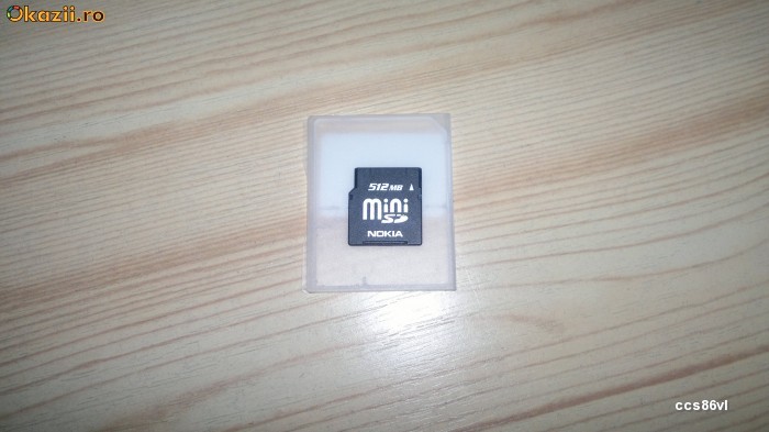Memory Card Nokia MiniSD 512 MB foto mare