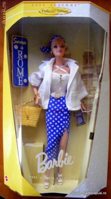 Summer In Rome Barbie 1999 - papusa de colectie foarte chic, colectia City Seasons! foto mare