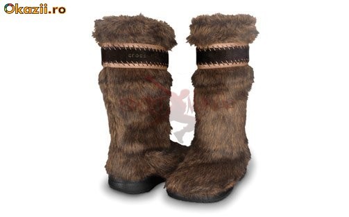 Cizme Crocs Cozycrocs bootie fairisle (160) foto mare