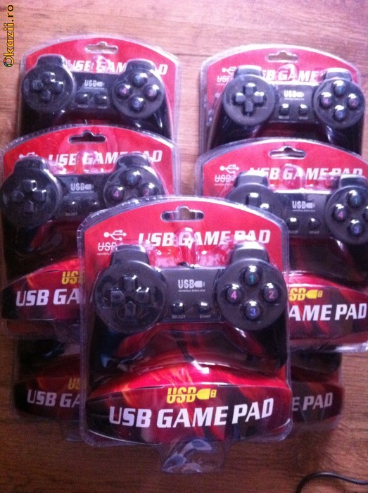 Joystick / Controller USB pt PC sau Laptop USB GAME PAD / controler, compatibile cu orice joc / orice PC / orice Laptop foto mare