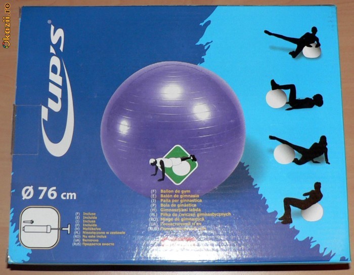Minge pentru fitness 75 cm diametru - cu pompa - foto mare
