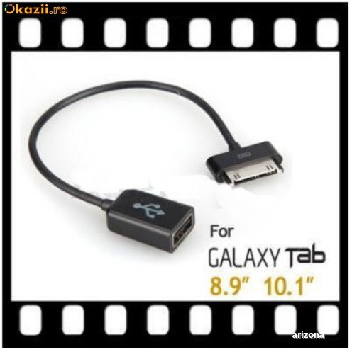 Vand USB Host OTG Cable Adapter Samsung GALAXY TAB 7 10.1/8.9 P7510 P7310 P6200 foto mare