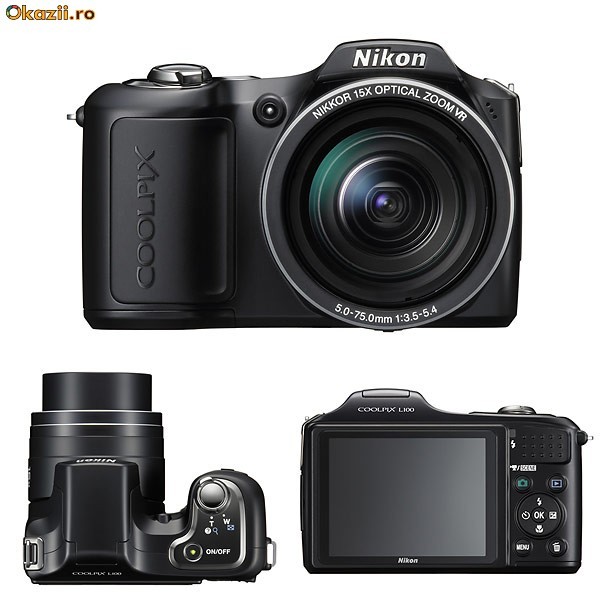 Camera Foto Digitala L100 (Neagra) foto mare