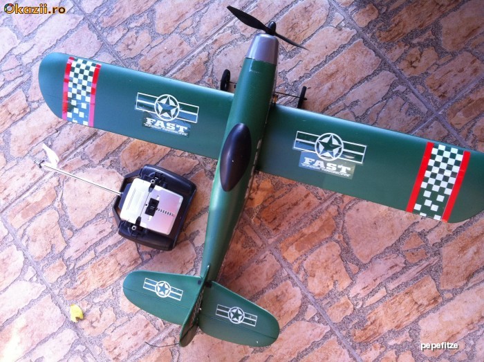 AVION ELECTRIC CU RADIOCOMANDA NOU  FAST HUNTER 61 X 86CM foto mare