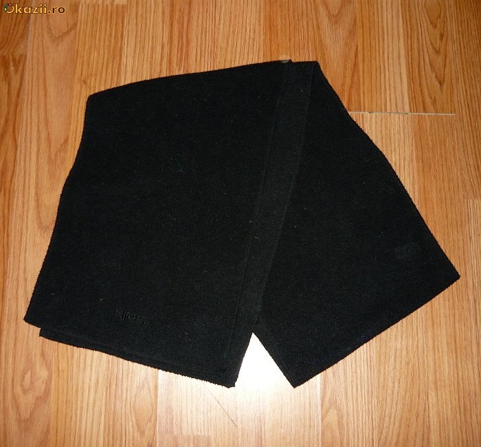 Fular unisex NRG (Energy), negru, din polar, lungime 160cm, latime 24cm foto mare