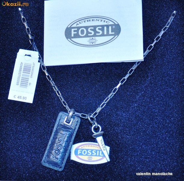 STOC * Lantic si pandativ din otel si piele fashion FOSSIL JF84952 *STOC* 60% reducere, cadoul ideal! foto mare