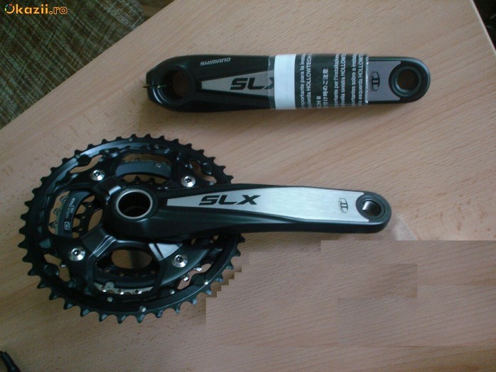 Angrenaj pedalier 3 foi Shimano SLX FC-M660-10 HollowTech II Dyna-Sys pentru 10 pinioane - nou foto mare