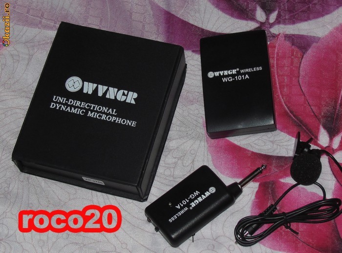 Microfon lavaliera WIRELESS camera VIDEO foto mare