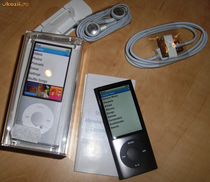 iPod Nano 8GB, 5th generation, Black, NOU, nefolosit, ambalaj original, toate accesoriile originale foto mare